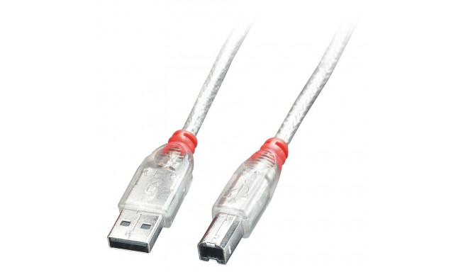 CABLE USB2 A-B 2M/TRANSPARENT 41753 LINDY
