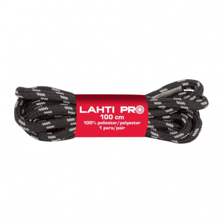 Lahti ümarad kingapaelad l904020p 100cm 10 paari, must-hall