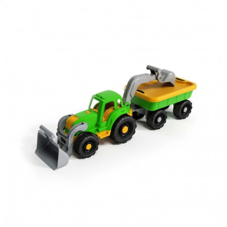 EARTHMOVING TRACTOR WITH TRAILER