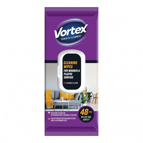 WET VIPES VORTEXFOR puidu/plasti jaoks 48 tk