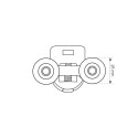 DOUBLE UPPER ROLLERS 25MM CHROME 2PCS