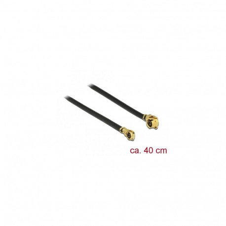 DeLOCK 89650 coaxial cable 1.13 0.4 m MHF (I-PEX) MHF IV/ HSC MXHP32 Black, Gold