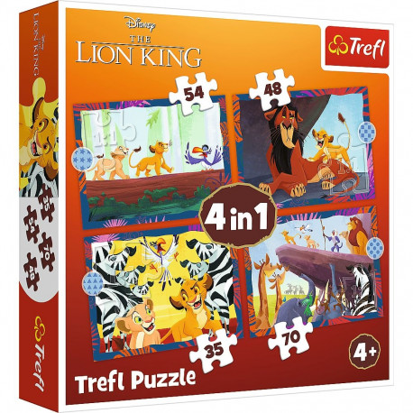 TREFL DISNEY Puslede komplekt 4 in 1 Lõvikuningas