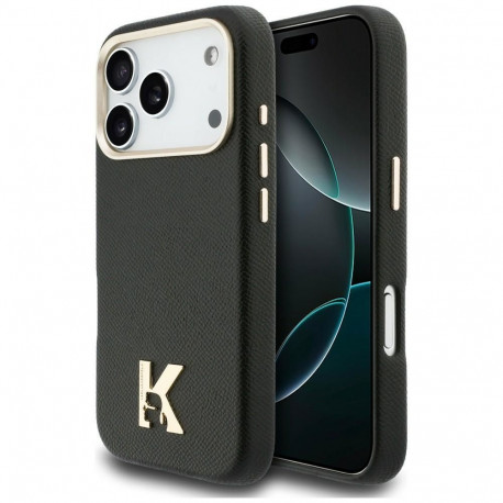 KARL LAGERFELD case for IPHONE 17 Pro compatible with MagSafe KLHMP17L5PGFKHGK (Karl Head Logo) blac