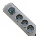Quick Switch pistikupesa ülepinge kaitsega 4-pesaga 1,5m, hall