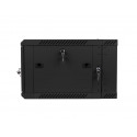 Seinale paigaldatav kapp 19 6U 600x600mm kahe sektsiooniga, must