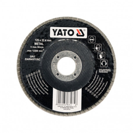 Flap Disc- Regullar125Mm P40 YT-83272 YATO