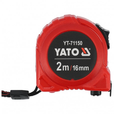Yato YT-71150 Tape Measure, 2m, 16mm, steel, ABS, 2 locks, Class II