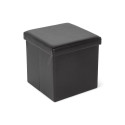 pouf MATEO MDF hoiukastiga, must