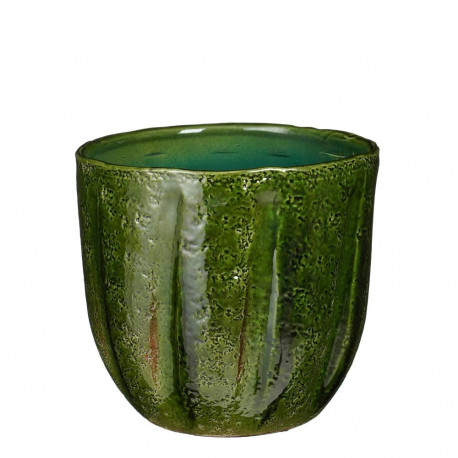 Alfredo keraamiline pott D23 H21cm roheline