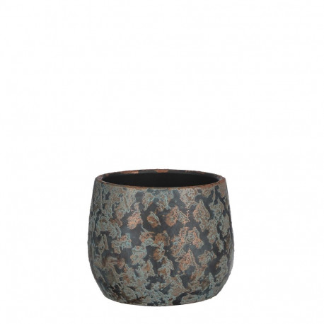 CERAMIC POT CLEMENTE D19.5 H15.5 COPPER
