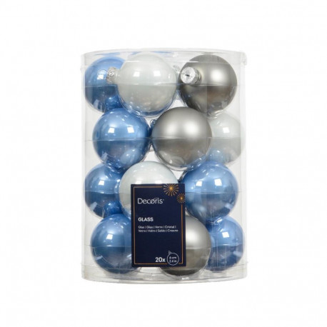 BAUBLES GLASS CHRISTMAS D6CM 20PCS