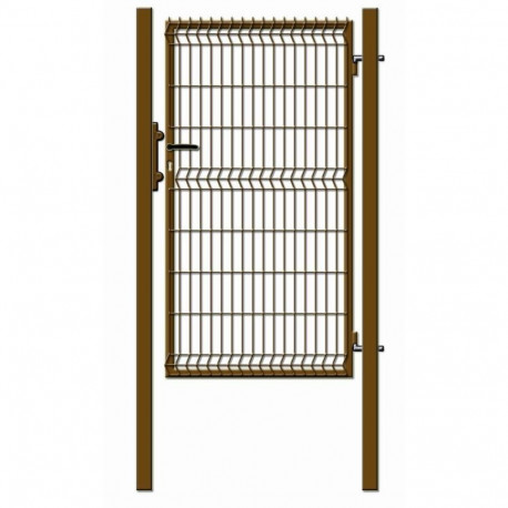 WICKET WITH PANEL 1000X1730 BROWN 60X60