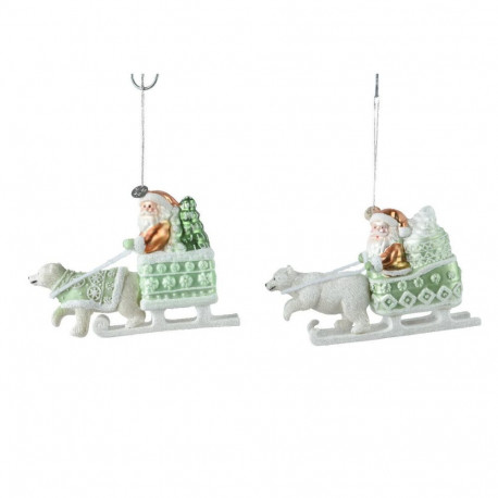 ORNAMENT GLASS SANTA 10CM