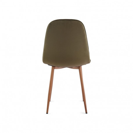 STOKE DINING CHAIR DUSTY GREEN/WOOD LEGS