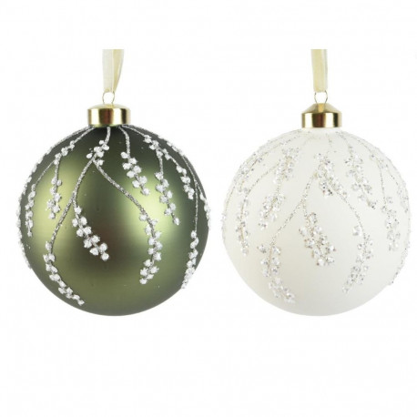 ORNAMENT GLASS DOTS D12CM