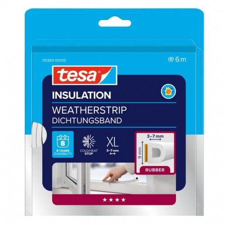 TAPE SEALING WHITE 9X7MM 6M D PROFILE
