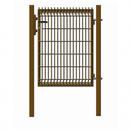 WICKET WITH PANEL 1000X1230 BROWN 60X60