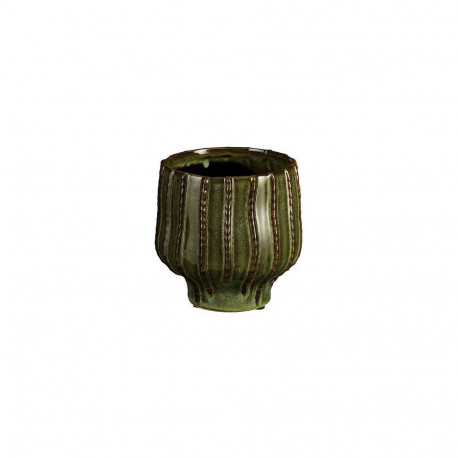 CERAMIC POT CATHY D16 H14.5CM GREEN