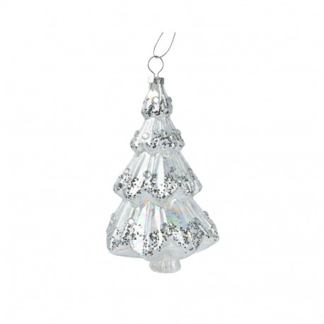 GLASS ORNAMENT TREE 13.5CM 121689