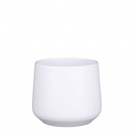 CERAMIC POT AMBER D17 H15.5CM WHITE MATT