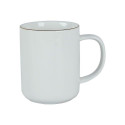 MUG WITH GOLD RIM WHITE 340ML