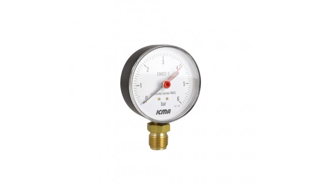 MANOMETER 80MM. 1/2. 6 BAR