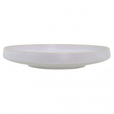 DESERT PLATE WHI DOTTED 18.7CM
