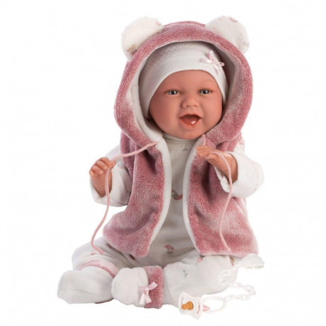 TOY DOLL BABY LLORENS MIMI FUXIA 42CM