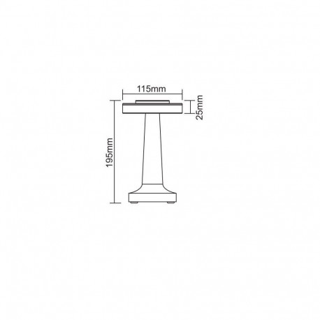 LED laualamp Rodeo ETLED-53C satiinmessing