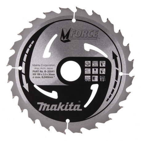 WOOD CUTTING DISC 190X30MM B-32041