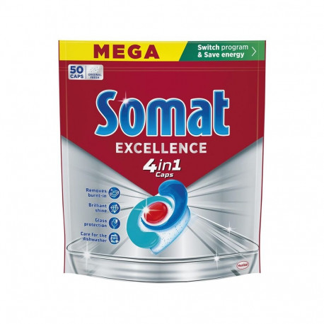 Somat Excellence nõudepesukapslid 50 tk