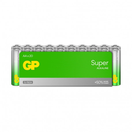 BATTERIES SUPER ALKALINE AA 1.5V 20PCE