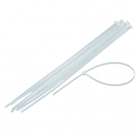 CABLE TIES 7.5X250MM 100PCS WHITE