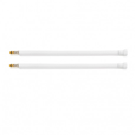 MIXER HOSE 2X50CM M10-L15.5 F1/2 WHITE