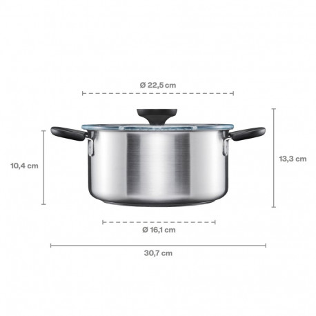 CASSEROLE FF 3L WITH LID 1072316