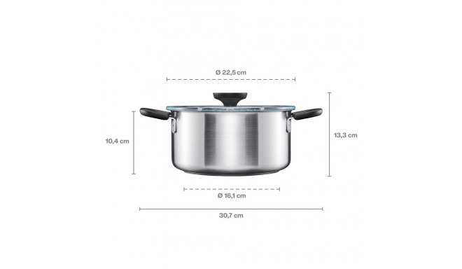 CASSEROLE FF 3L WITH LID 1072316