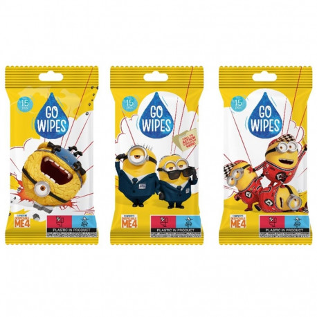 GOWIPES WET WIPES ANTIBACT MINIONS 15PCS