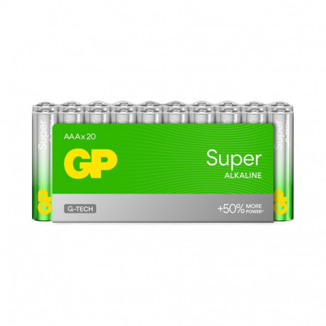 BATTERIES SUPER ALKALINE AAA 1.5V 20PCE