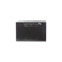 "19"" Wandgehäuse Flat Pack 12HE, Tiefe 450 mm, schwarz"
