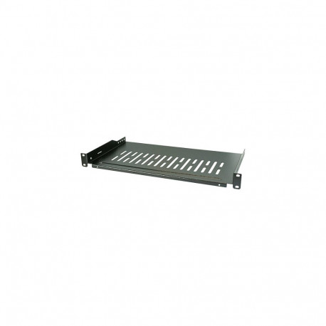 "19"" 1HE Fachboden,tiefenverst.,T=250 mm,max. 10 kg,sw"