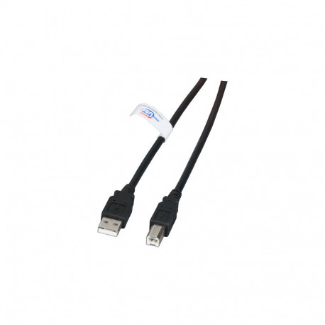 "EFB USB2.0 Anschlusskabel A-B, St.-St., 0.5m, schwarz, LSZH"