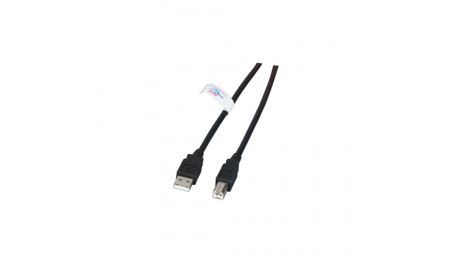 "EFB USB2.0 Anschlusskabel A-B, St.-St., 0.5m, schwarz, LSZH"