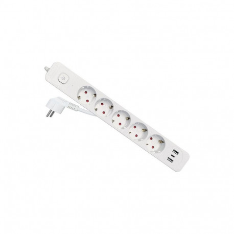 "Equip Steckdosenleiste CEE7/7 90°->5xSchuko/2xUSBA/USBC"
