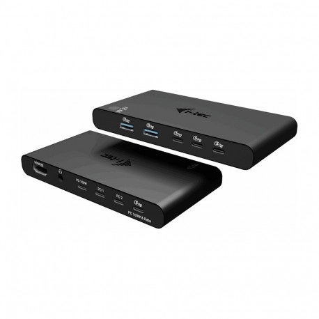 D I-TEC dokijaam KVM HDMI kahe hosti jaoks PD 2x100W