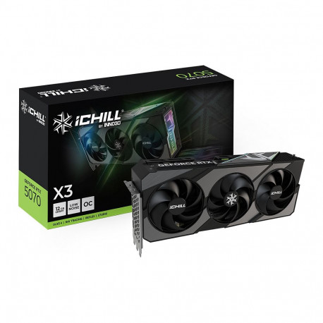 Inno3D RTX 5070 12GB iChill X3 GDDR7 3 ventilaatoriga