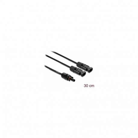 DL4 päikeseenergia jaoturikaabel 2 × pistikut 1 × pessa 30cm, must