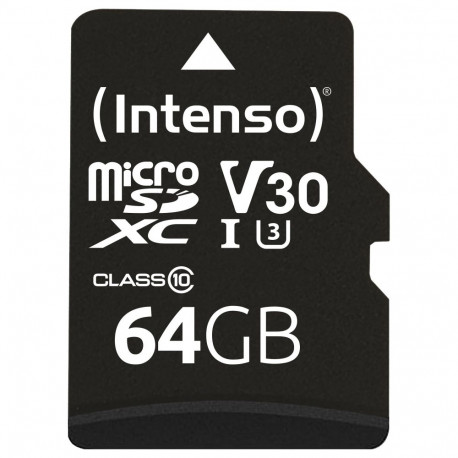 Intenso microSDXC kaart 64GB 90MB/s koos adapteriga