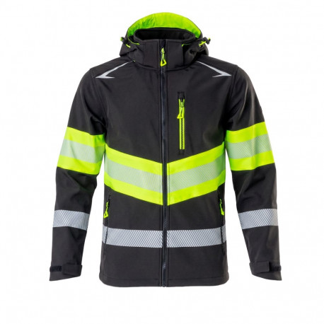 HW Fenix softshell Hi-Vis kollane/must L