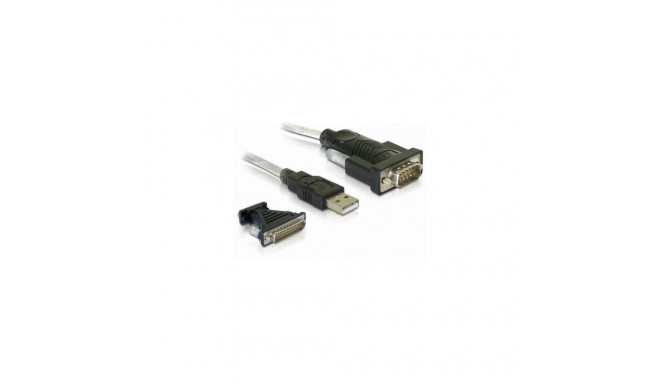 DeLOCK 61308 serial cable Black USB Type-A DB-9